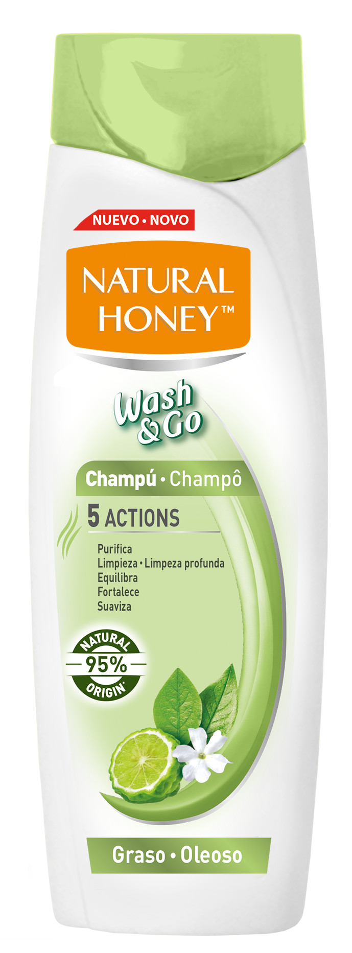 NATURAL HONEY WASH & GO champú graso 400 ml