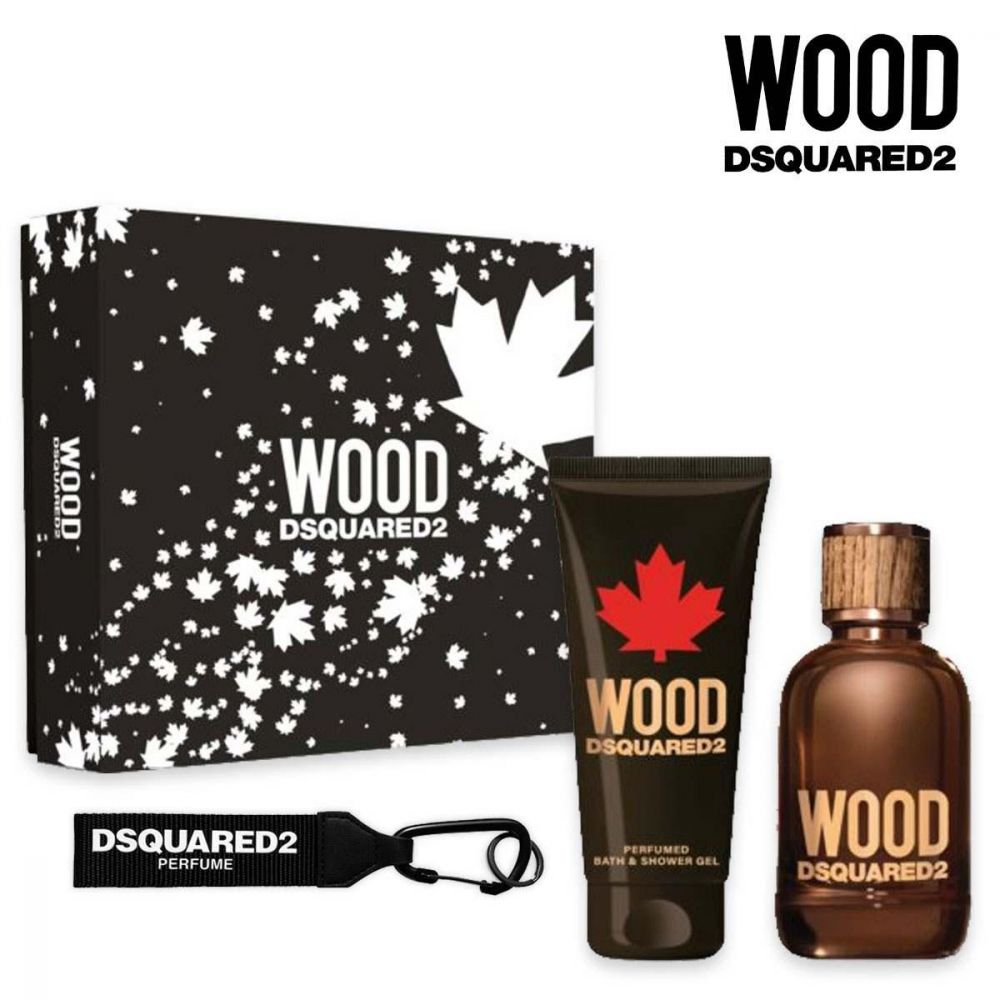 DsQuared2 Wood M Set - EdT 100 ml + sh/gel 100 ml + keyring /2018