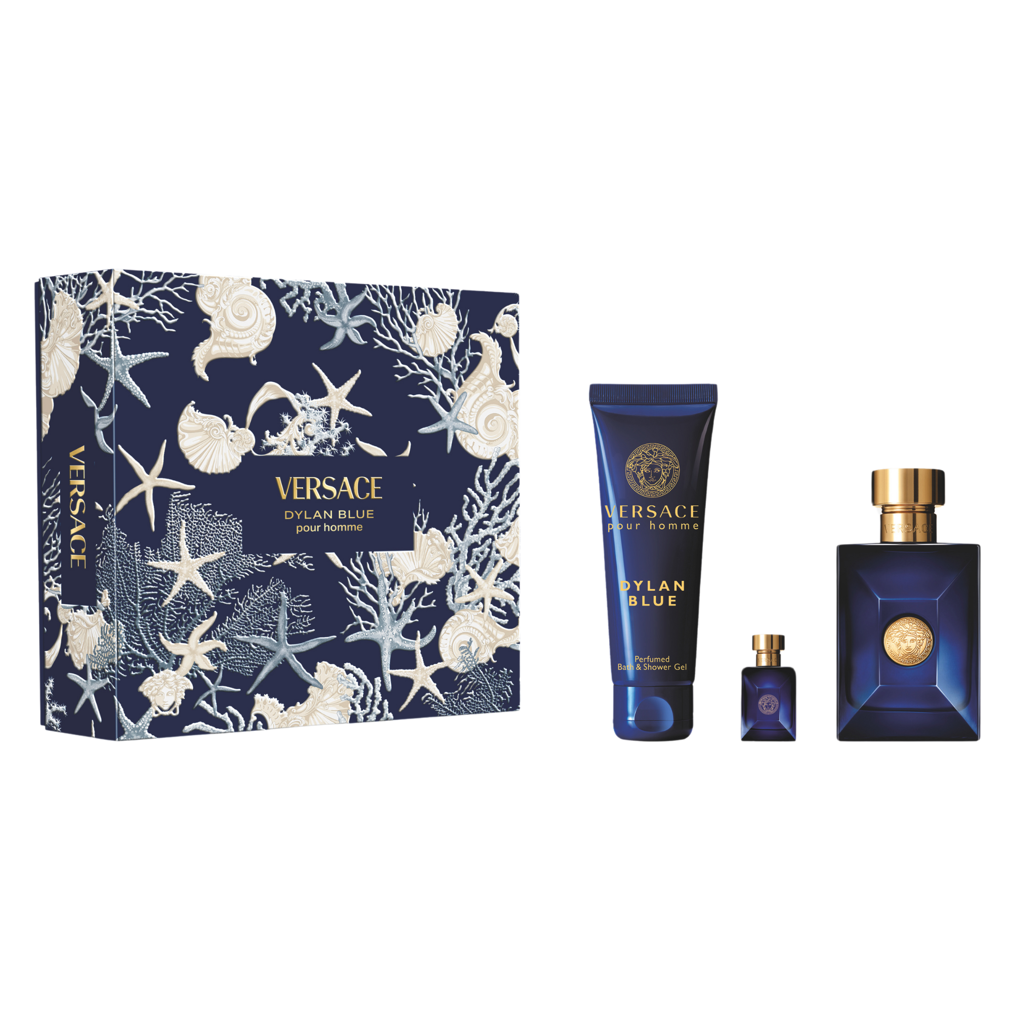 Versace Dylan Blue Giftset Edt Spray 100ml/Bath & Shower Gel 150ml/Miniatura   set x 250 ml