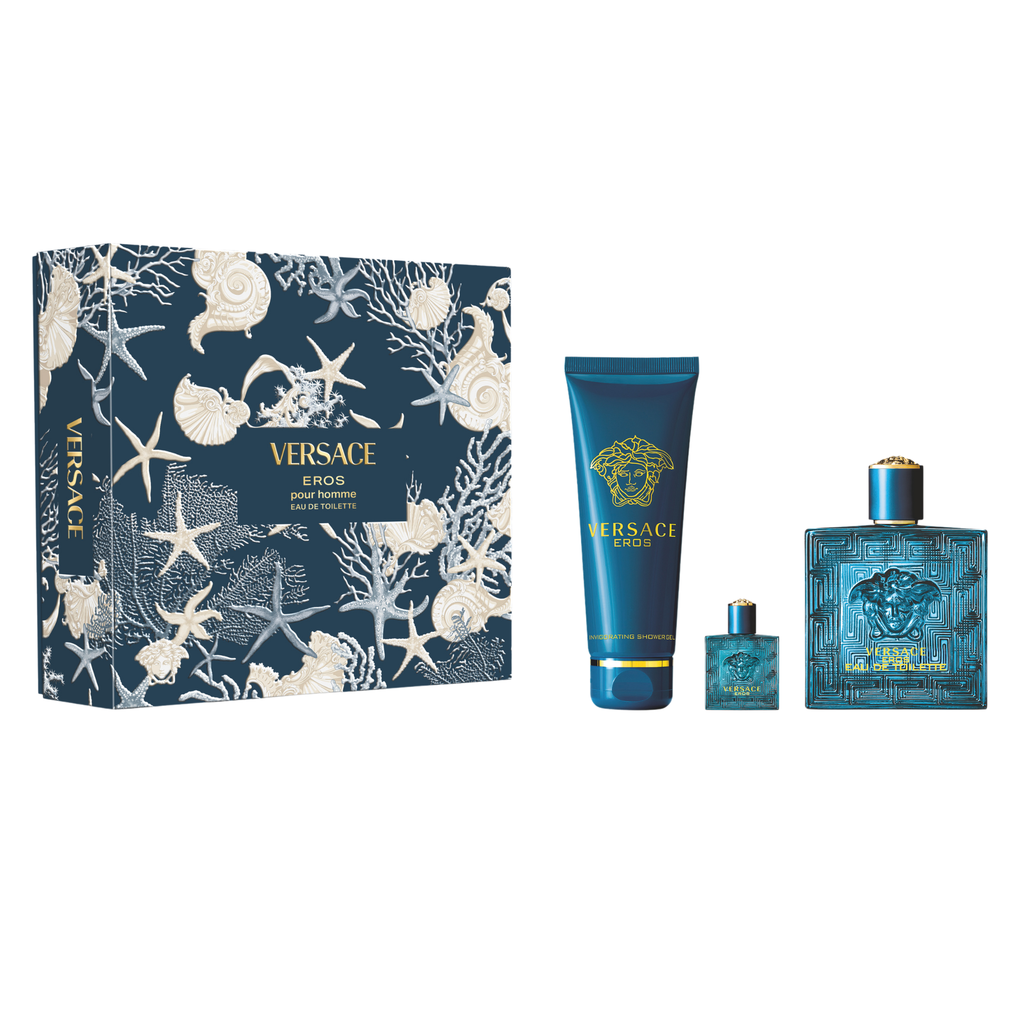 Versace Eros Energy Giftset Edt Spray 100ml/Bath & Shower Gel 150ml/Mini  set x 250 ml