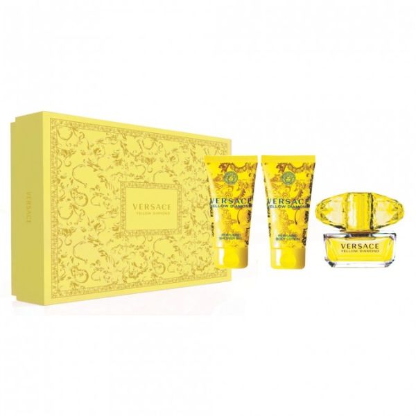 VERSACE YELLOW DIAMOND CASE 3 pcs Eau de Toilette spray 50 ml + Shower Gel 50 ml + Body Lotion 50 ml