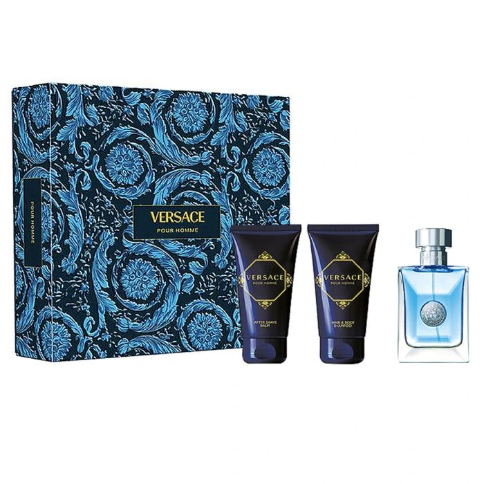 VERSACE VERSACE POUR HOMME CASE 3 pcs Eau de Toilette spray 50 ml + Shampoo 50 ml + Aftershave balm 50 ml