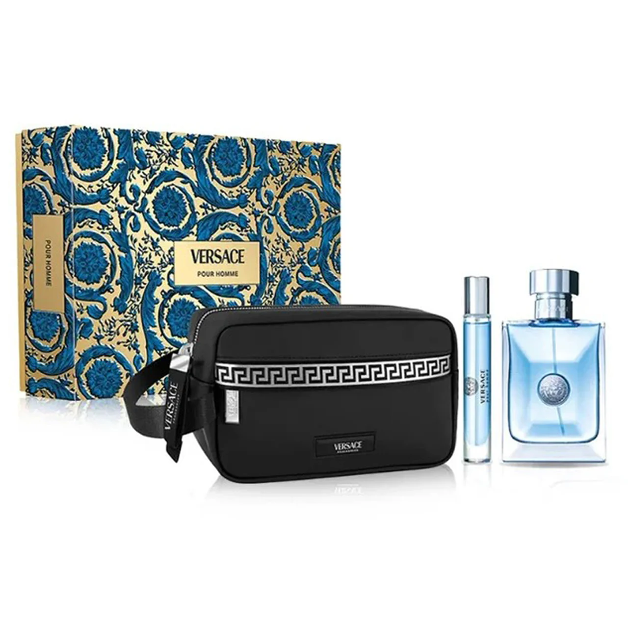 Versace Pour Homme M Set - EdT 100 ml + EdT 10 ml + black trousse