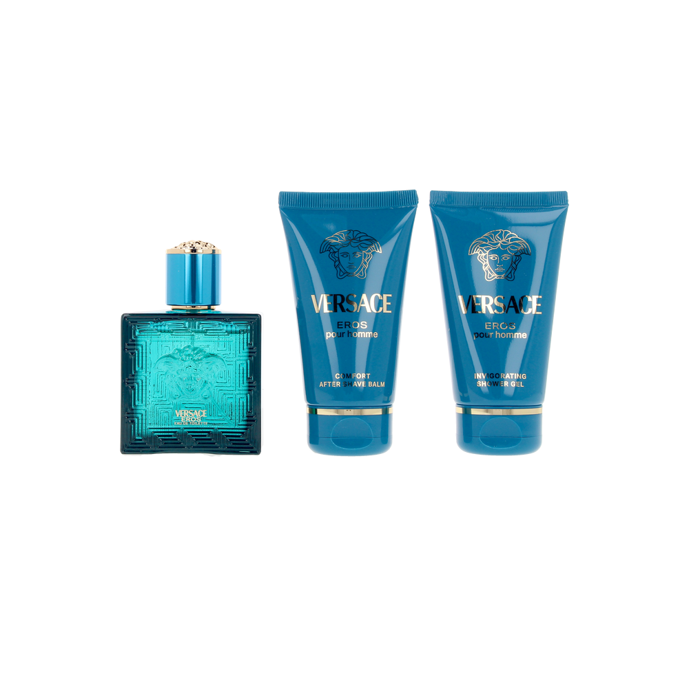 VERSACE EROS 3-piece case Eau de Toilette spray 50 ml + Shower Gel 50 ml + Aftershave Balm 50 ml