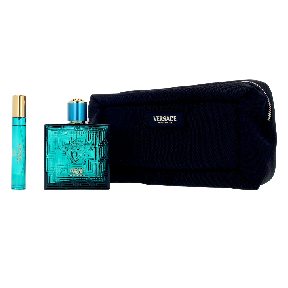 VERSACE EROS 3-piece case Eau de Parfum spray 100 ml + Eau de Parfum spray 10 ml + Toiletry bag