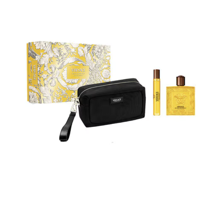 Versace Eros Energy Giftset Edp Spray 100ml/Edp Travel Spray 10ml/Pouch   set x 110 ml