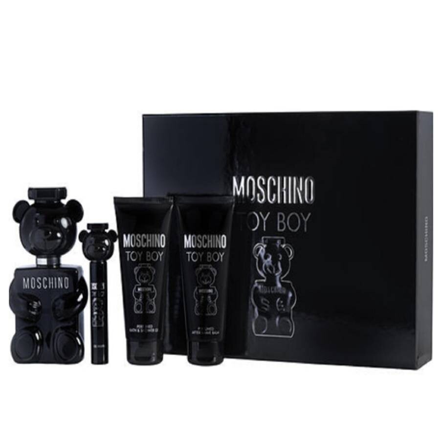 MOSCHINO TOY BOY CASE 4 pcs Eau de Parfum spray 100 ml + Shower Gel 100 ml + Aftershave Balm 100 ml + Eau de Parfum spray 10 ml