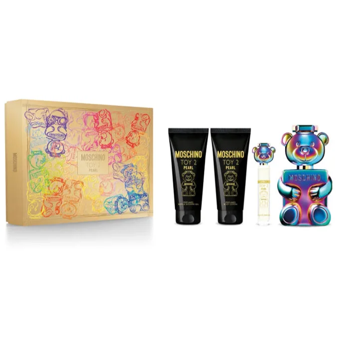 MOSCHINO TOY 2 PEARL CASE 4 pcs Eau de Parfum spray 100 ml + Shower Gel 100 ml + Body Lotion 100 ml + Eau de Parfum spray 10 ml
