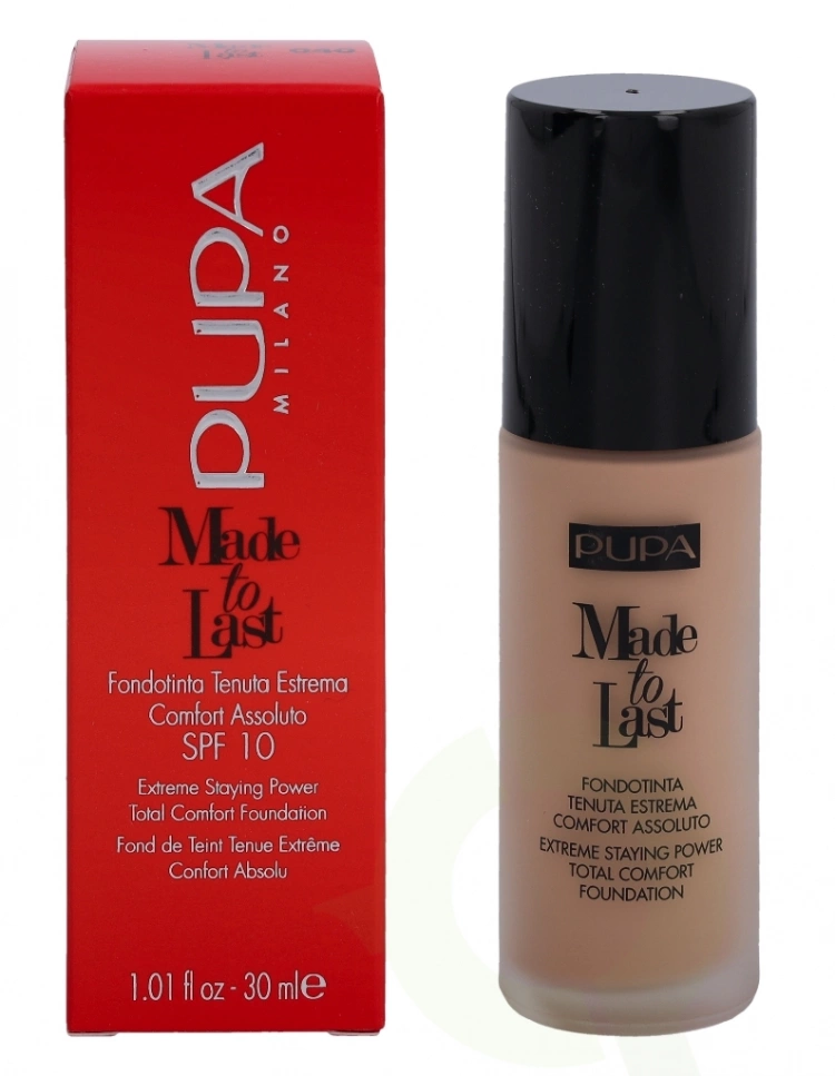 Pupa Made To Last Total Comfort Foundation SPF10 #020 Light Beige   30 ml