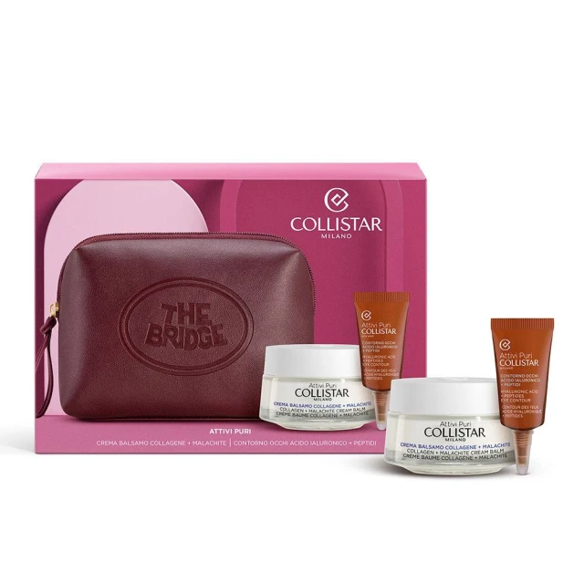 Collistar Attivi Puri Collagen Set Collagen Balm Cream 50 ml/Mini Pure Active Eye Contour 5 ml/Pouch   set x 55 ml