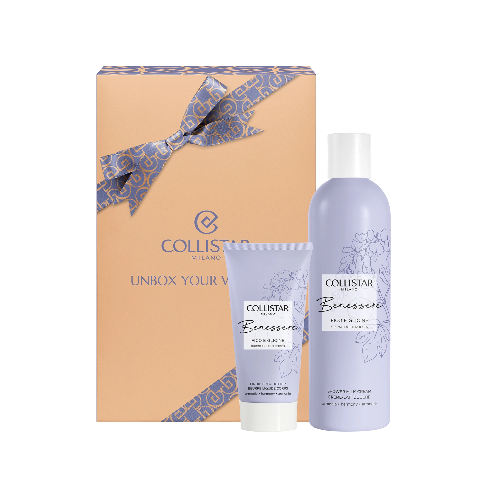 Collistar Benessere Fig And Wisteria Set Shower Cream Milk 250 ml / Melting Body Butter 50 ml   set x 300 ml