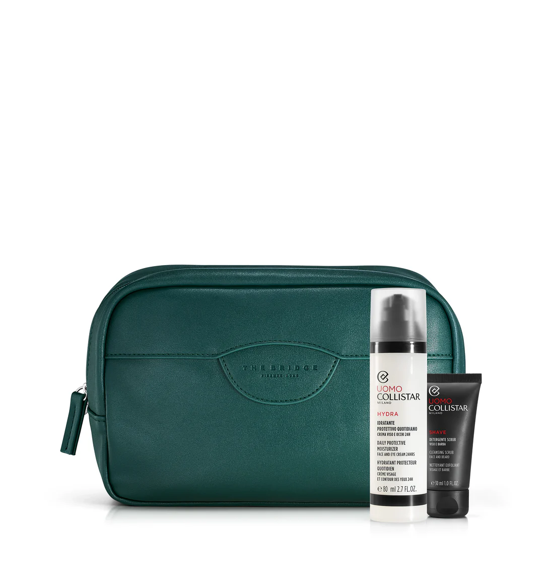 Collistar Uomo Set Daily Protective Moisturizer 80 ml / Mini Energizing Cleansing Gel 30 ml  / Pouch   set x 110 ml