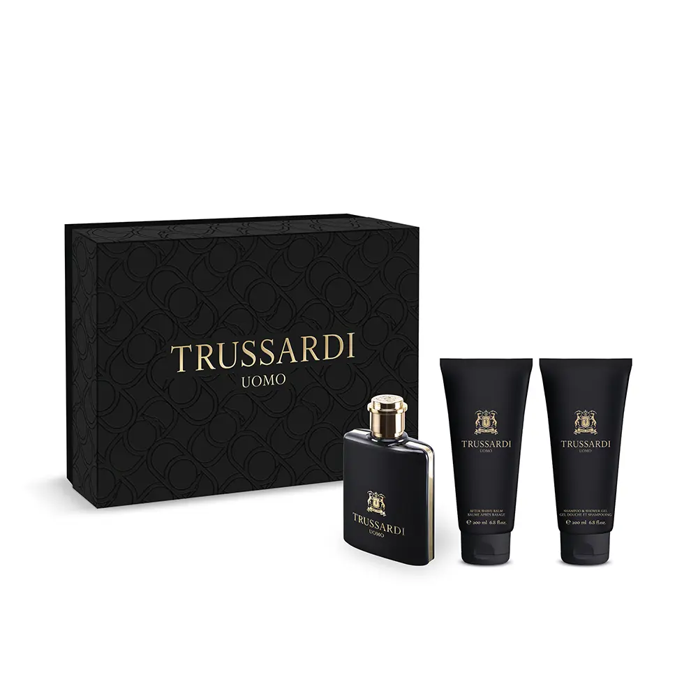 TRUSSARDI UOMO Set 3 pcs Eau de Toilette spray 100ml + Shower gel 100ml + Aftershave balm 200ml