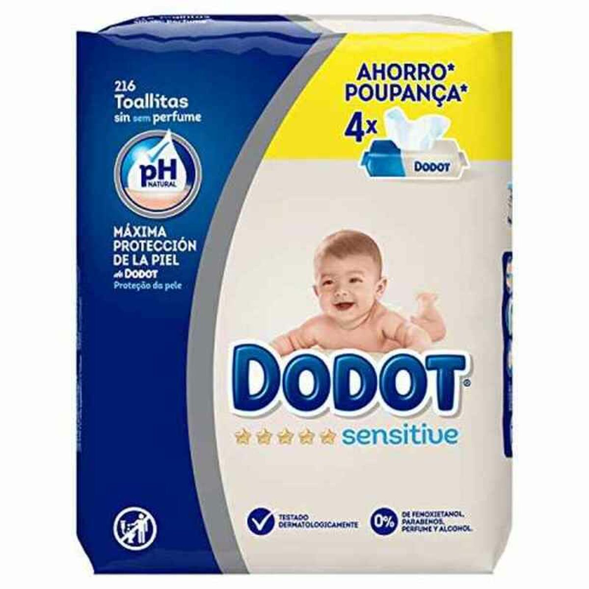 Dodot Sensitive Μωρομάντηλα 4x54τμχ