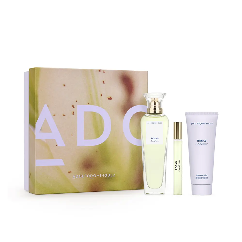 ADOLFO DOMINGUEZ AGUA FRESCA DE ROSAS BLANCAS ESTUCHE 3 pcs