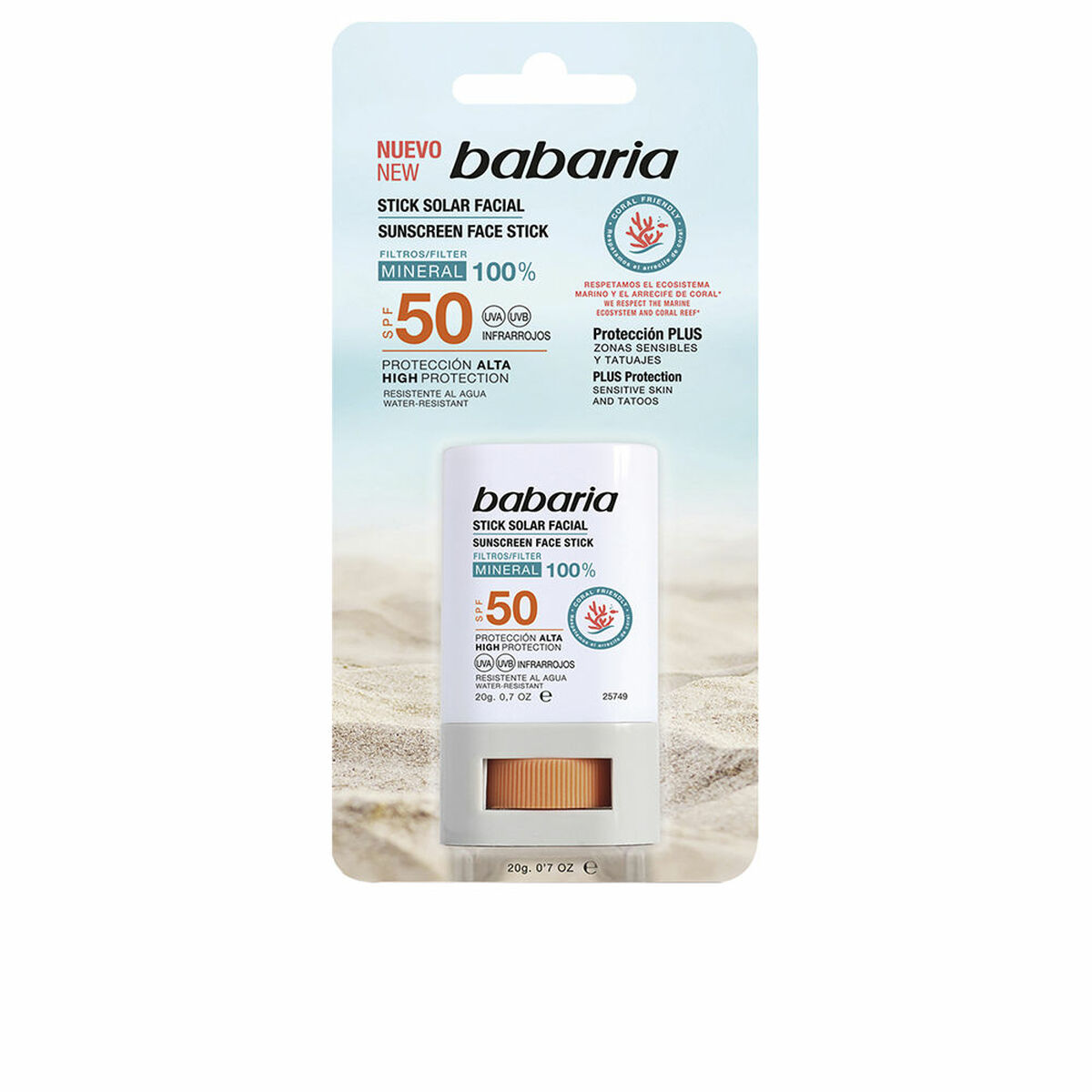 BABARIA SOLAR STICK FACIAL SPF50 20 gr