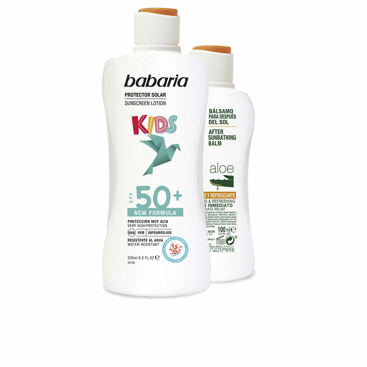 BABARIA SOLAR INFANTIL SPF50+ MILK LOT 2 pcs