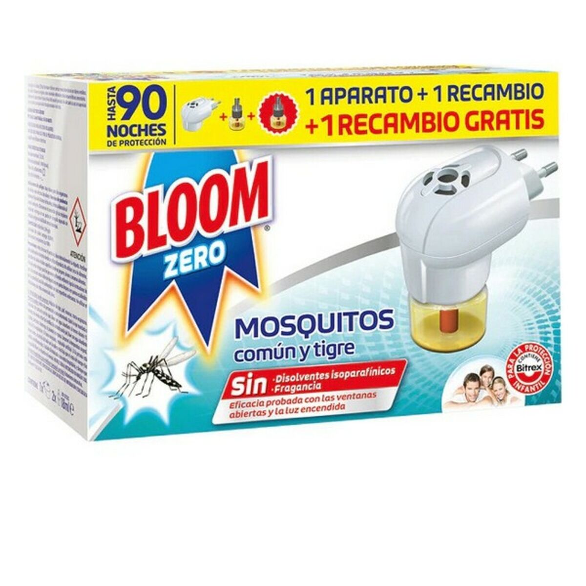 BLOOM BLOOM ZERO MOSQUITOS aparato eléctrico + 2 recambios