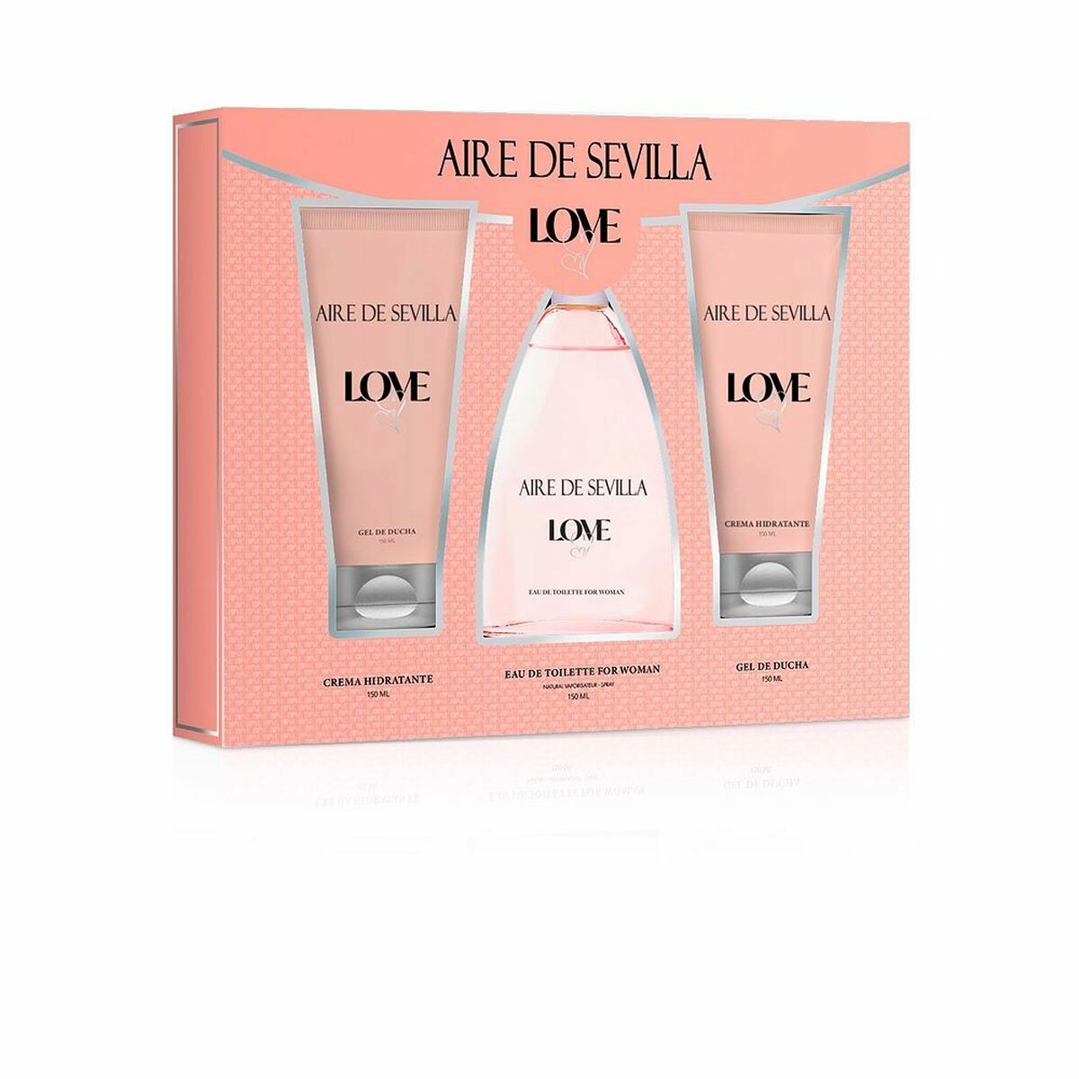 AIRE SEVILLA AIRE DE SEVILLA LOVE set 3 pcs Eau de Toilette spray 150ml + shower gel 150ml + body cream 150ml