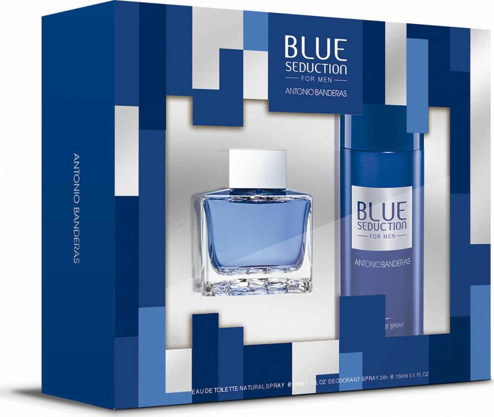 A. Banderas Blue Seduction Giftset Edt Spray 100ml/Deo Spray 150ml   set x 250 ml