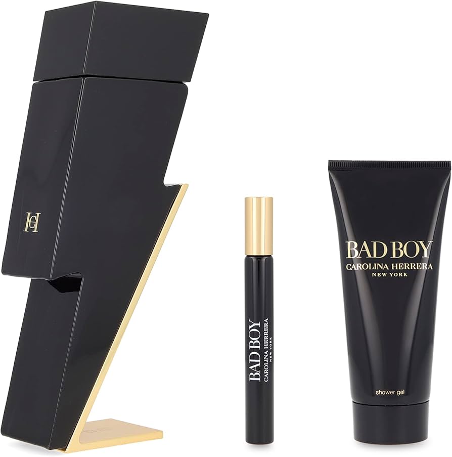Carolina Herrera Bad Boy Giftset Edt Spray 100 ml/Shower Gel 100 ml/Edt Travel Spray 10 ml   set x 210 ml