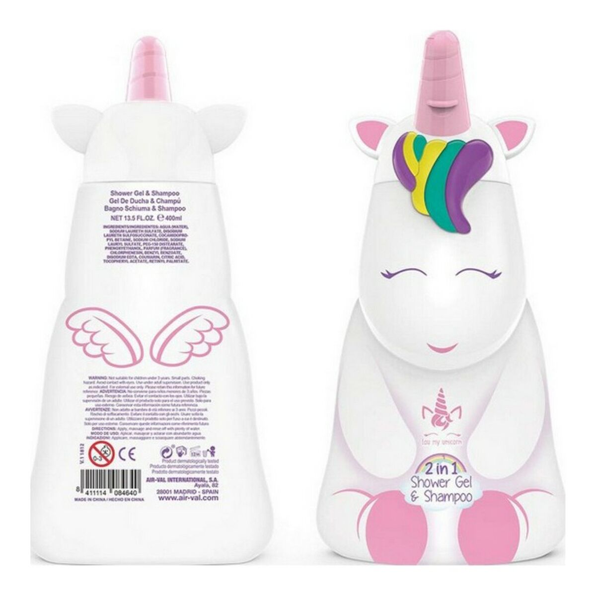Gel και Σαμπουάν 2 σε 1 Eau My Unicorn Cartoon (400 ml)