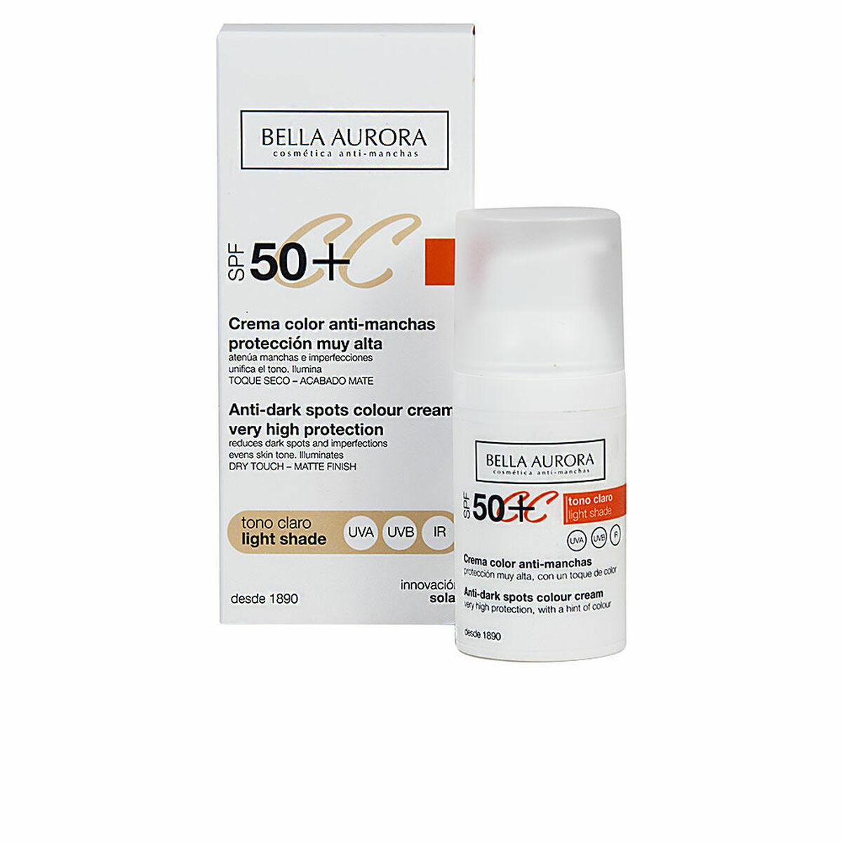 BELLA AURORA CC CREAM κατά των λεκέδων SPF50+ #ανοιχτός τόνος
