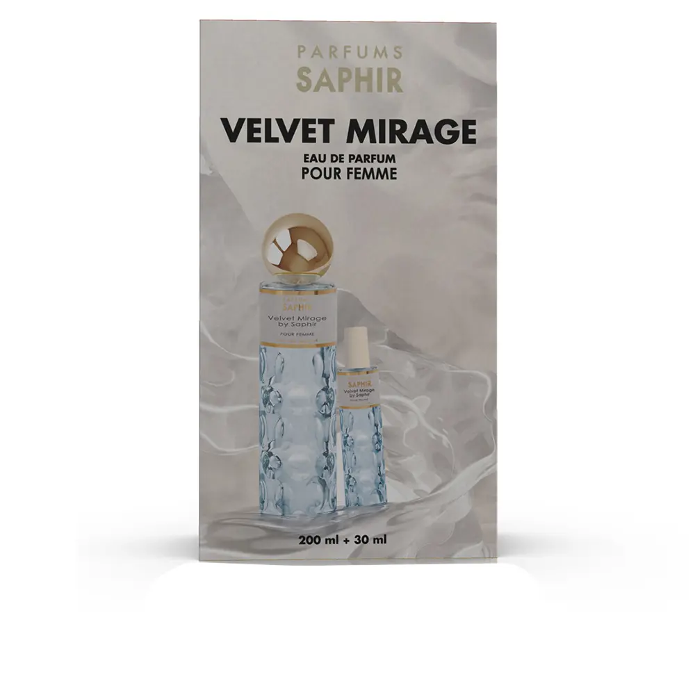 PARFUMS SAPHIR VELVET MIRAGE CASE 2 pcs Eau de Parfum spray 200 ml + Eau de Parfum spray 30 ml