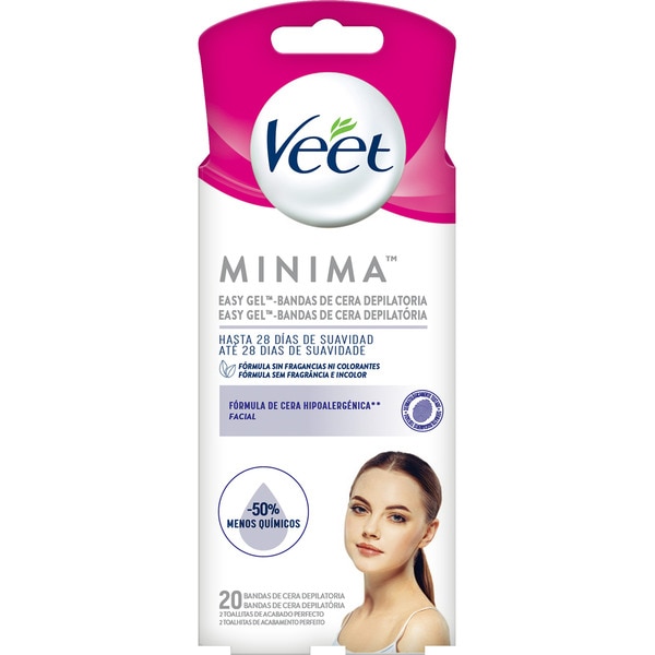 Veet Easy-Gel Ταινίες Αποτρίχωσης για το Πρόσωπο για Ευαίσθητες Επιδερμίδες 20τμχ