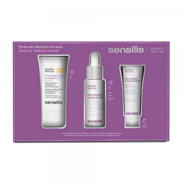 SENSILIS SKIN D-PIGMENT [SERUM ATX B3] CASE 3 pcs Facial serum 30 ml + Facial cream 15 ml + Sunscreen SPF50+ 15 ml