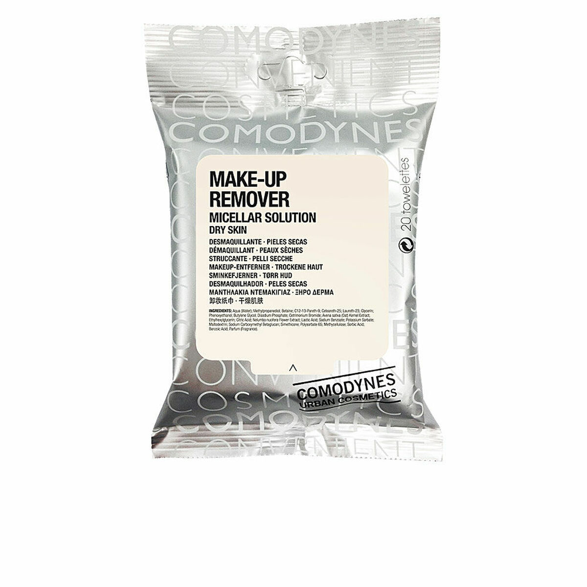 COMODYNES MAKE-UP REMOVER micellar solution dry skin 20 uds