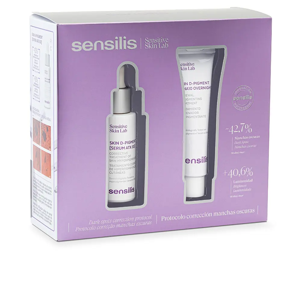 SENSILIS SKIN D-PIGMENT [SERUM ATX B3] CASE 2 pcs Facial serum 30 ml + Renewing treatment 30 ml