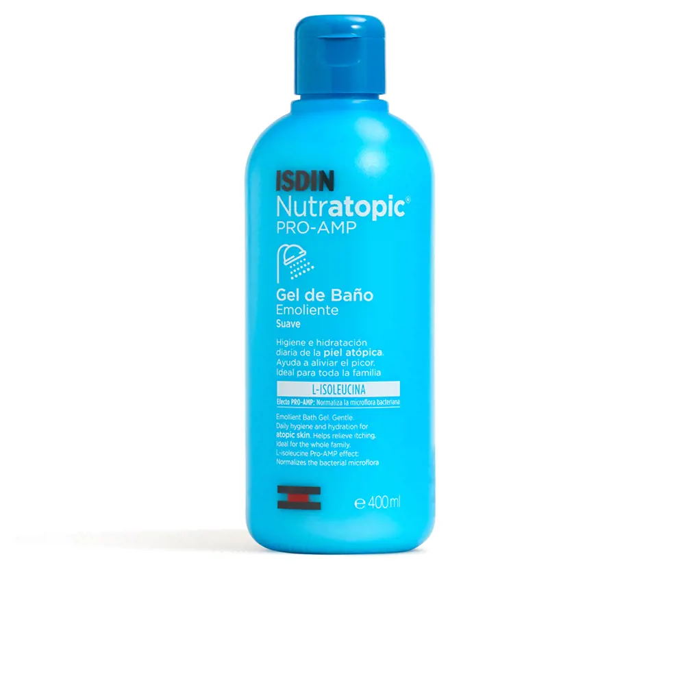 Isdin Nutratopic Pro-amp Emollient Bath Gel Atopic Skin Softening Shower Gel Atopic Skin 400ml