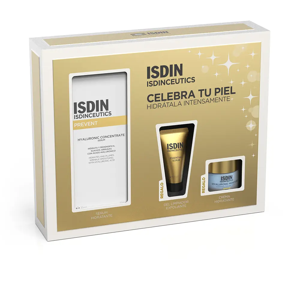 ISDIN ISDINCEUTICS HYALURONIC CONCENTRATE CASE 3 pcs Moisturizing serum 30 ml + Cleansing gel 15 gr + Moisturizing cream 5 ml