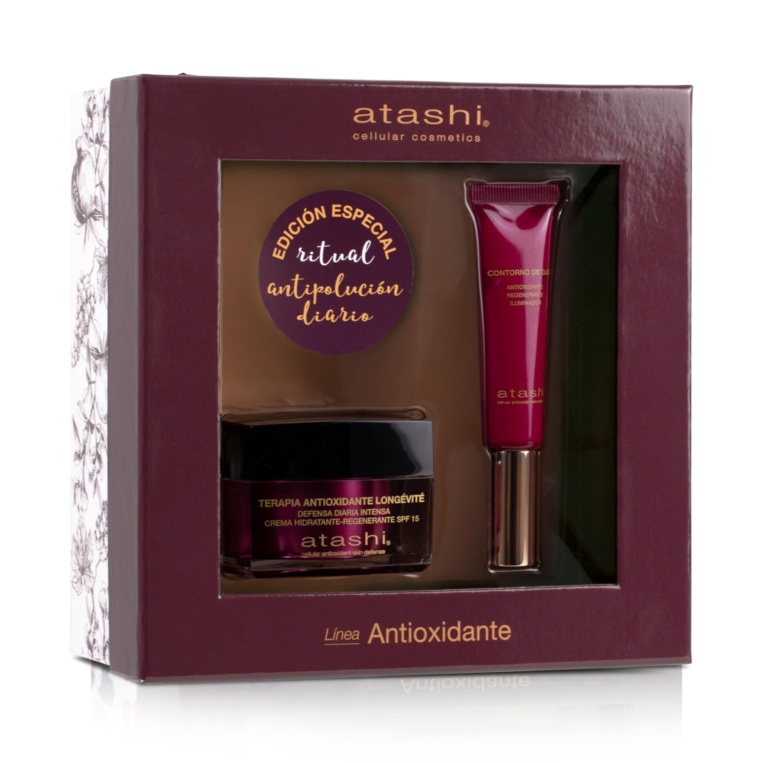 ATASHI Antioxidant Hydrating Facial Ritual Set of 2 Facial cream 50ml + Eye contour cream 15ml