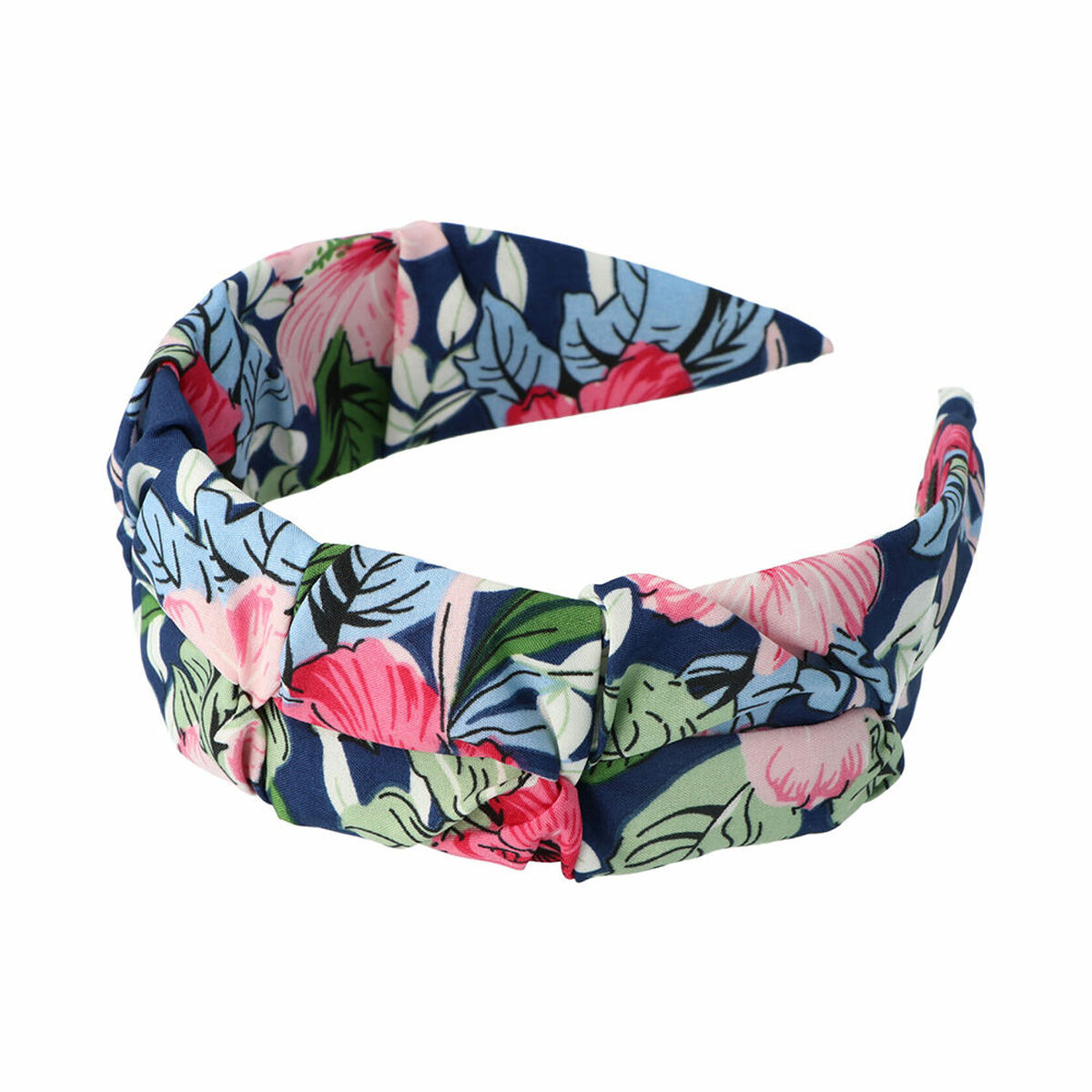 INCA HEADBAND floral fabric with blue background 1 u