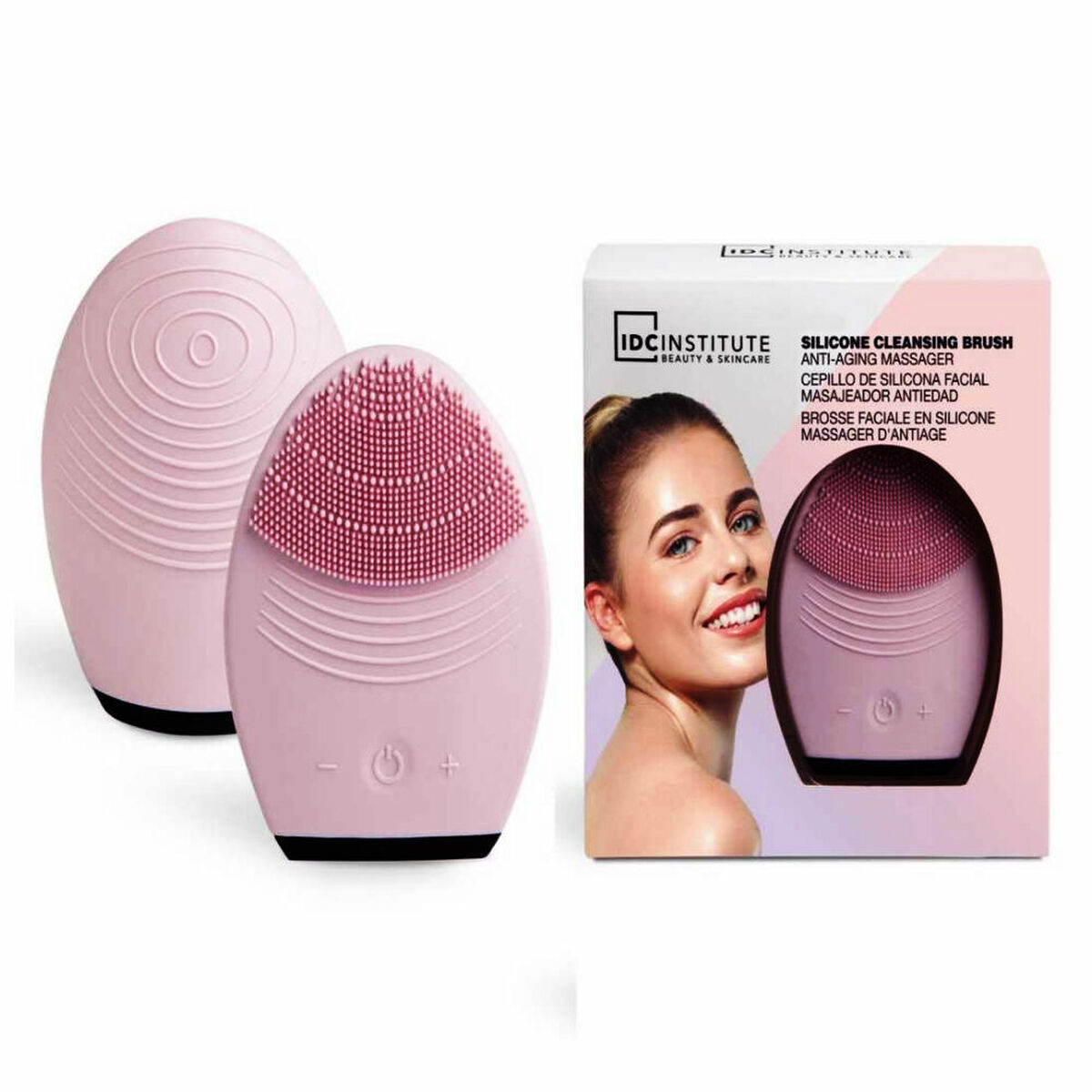 IDC INSTITUTE SILICONE cleansing brush anti-aging massager 1 uds