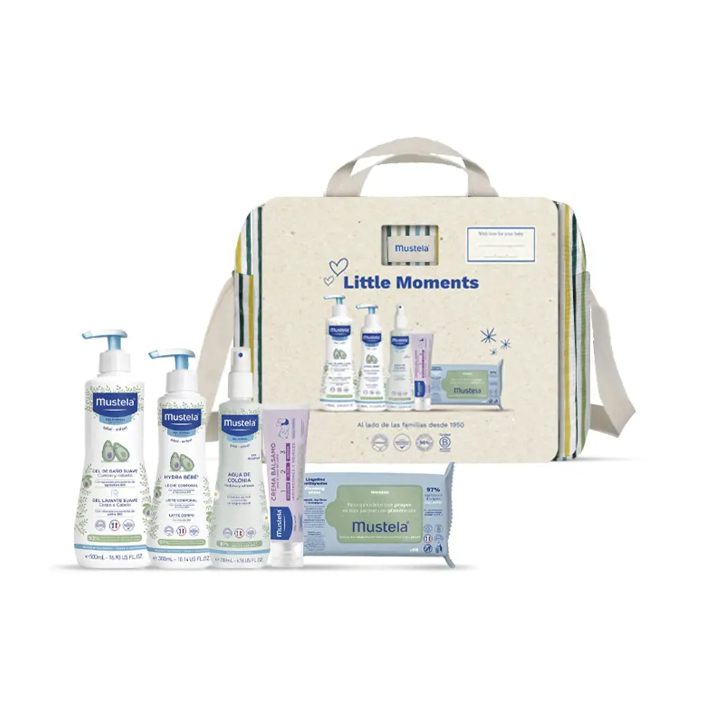 MUSTELA LITTLE MOMENTS STRIPED WALK BAG LOT 6 pz