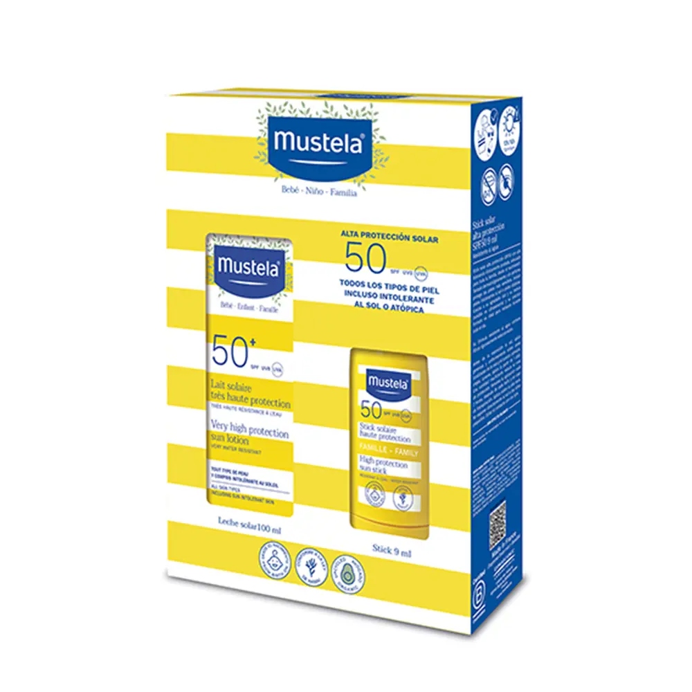 MUSTELA SUN MILK SPF50 100ML +STICK F50