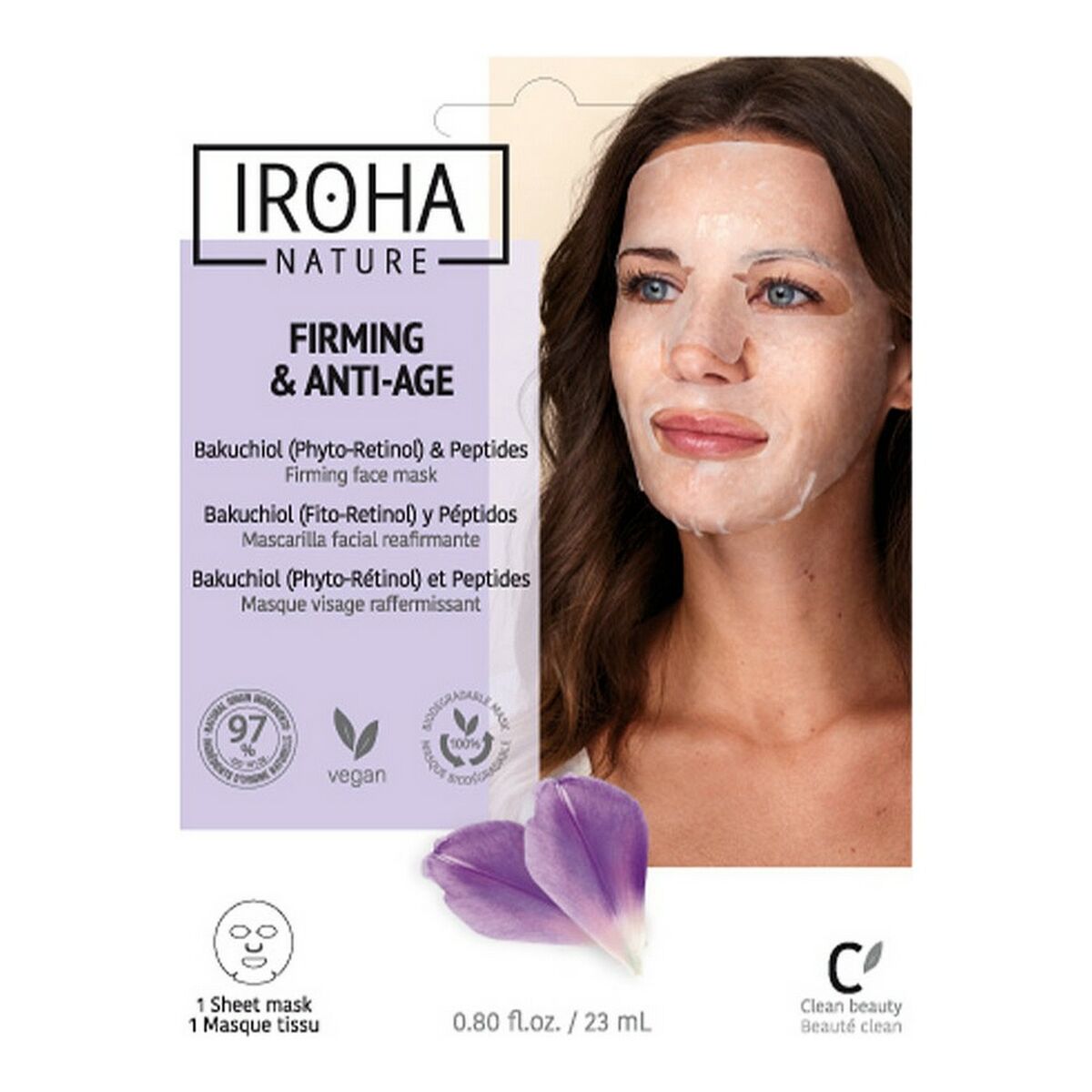 Iroha Nature Μάσκα Προσώπου 23ml Bakuchiol & Peptides Firming & Anti-Age Mask