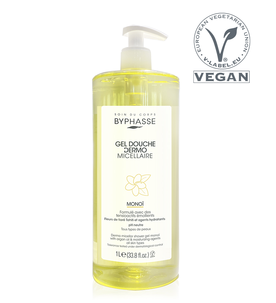Byphasse Monoï Αφρόλουτρο σε Gel για Πρόσωπο & Σώμα Dermo Micellaire 1000ml