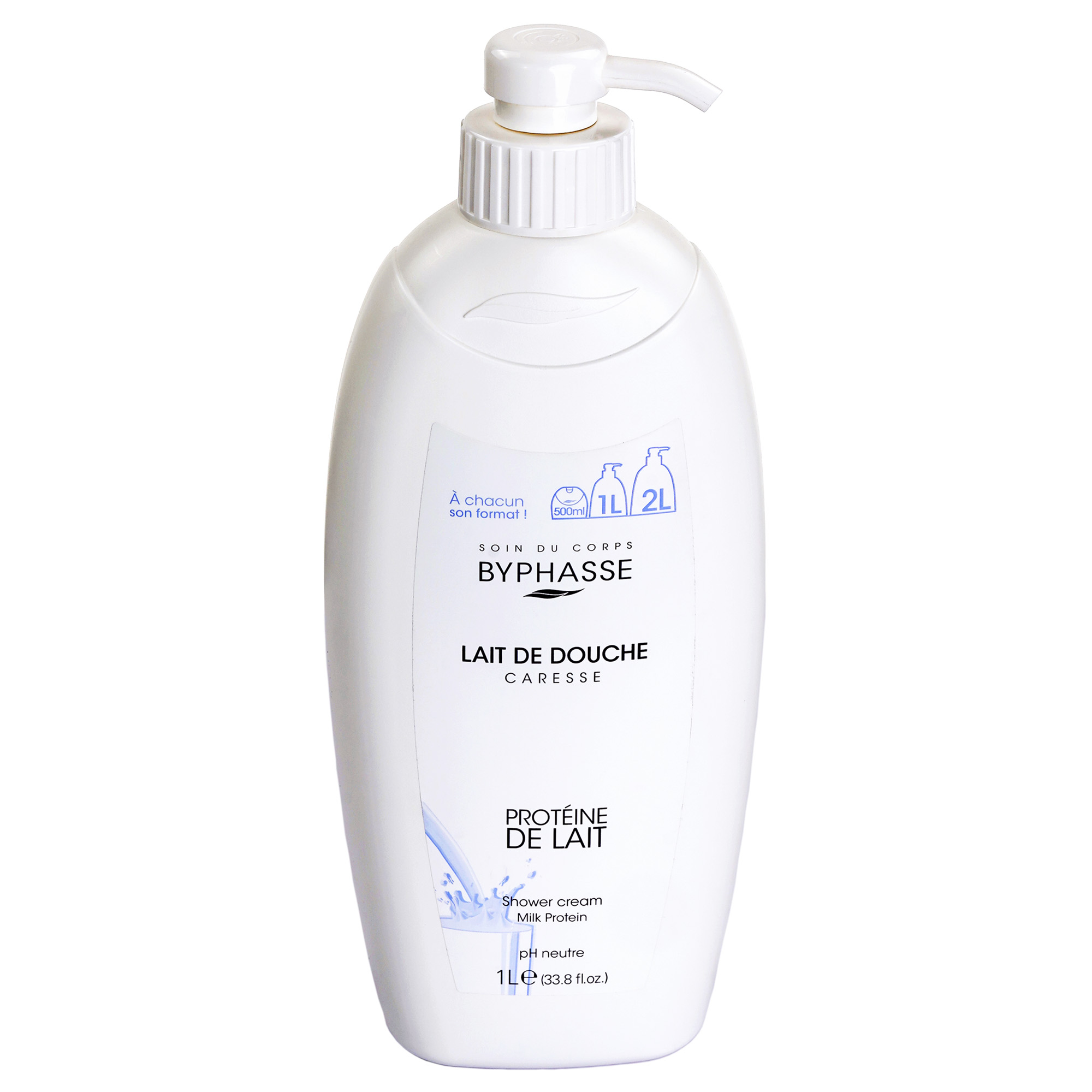 BYPHASSE CARESSE milk protein shower cream 1000 ml