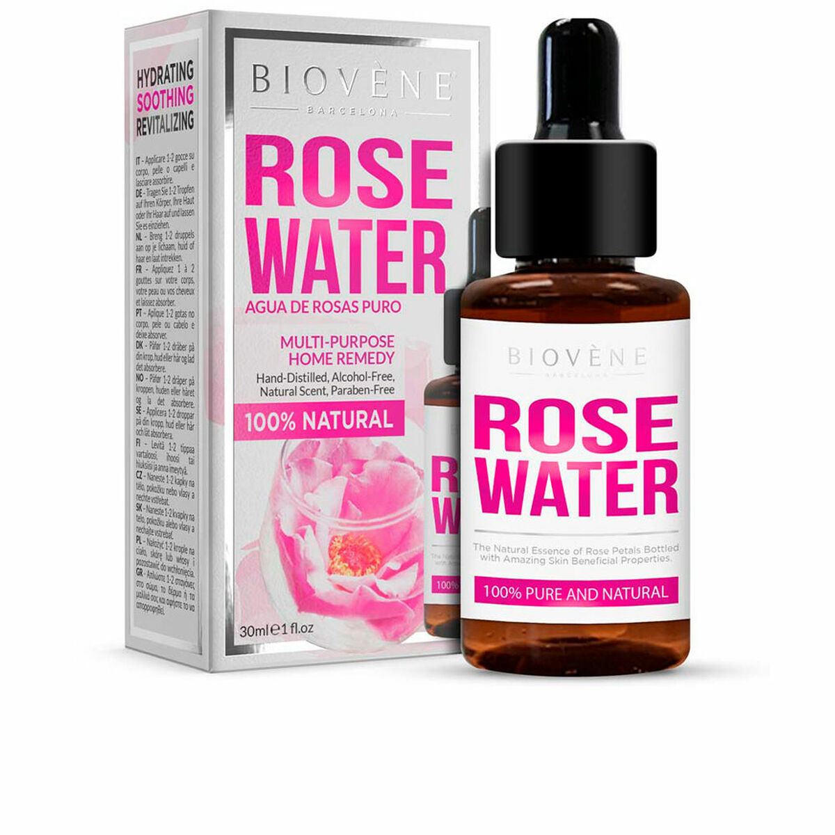 BIOVÈNE ROSE WATER PURE AND NATURAL multi-purpose home remedy 30 ml