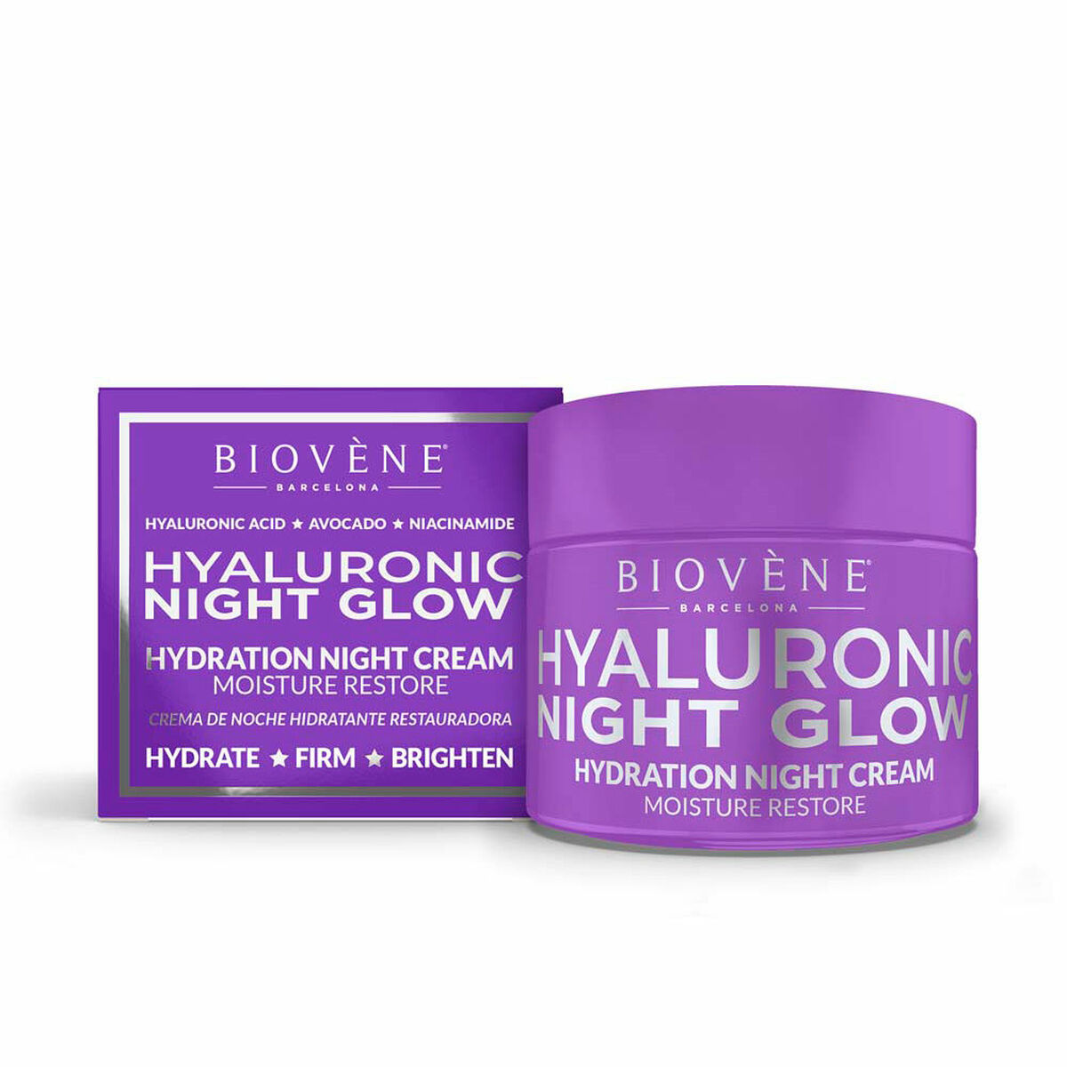 BIOVÈNE HYALURONIC NIGHT GLOW hydration night cream moisture restore 50 ml