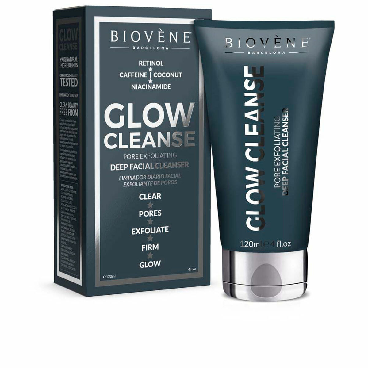 BIOVÈNE GLOW CLEANSE pore exfoliating deep facial cleanser 120 ml