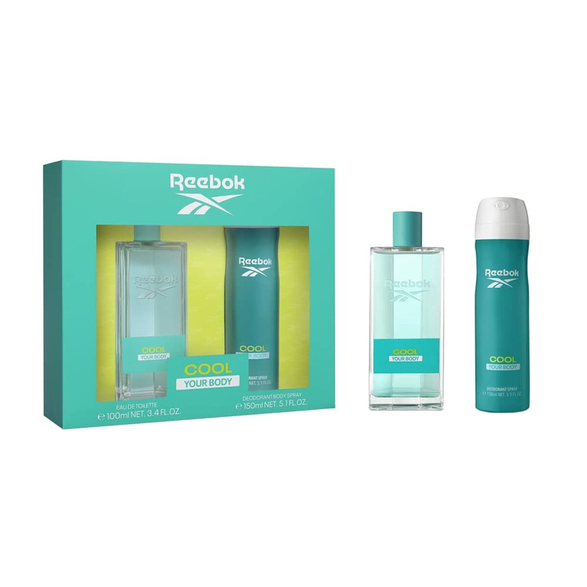 Reebok Cool Your Body Women GiftsetEdt Spray 100ml/Body Spray 150ml  - 1 set x 250 ml