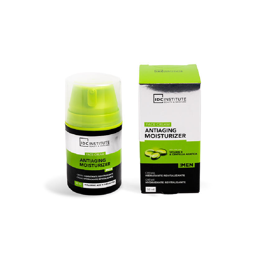 IDC Institute Antiaging Moisturizer Ενυδατική & Αντιγηραντική Ανδρική Κρέμα Προσώπου με Υαλουρονικό Οξύ 50ml