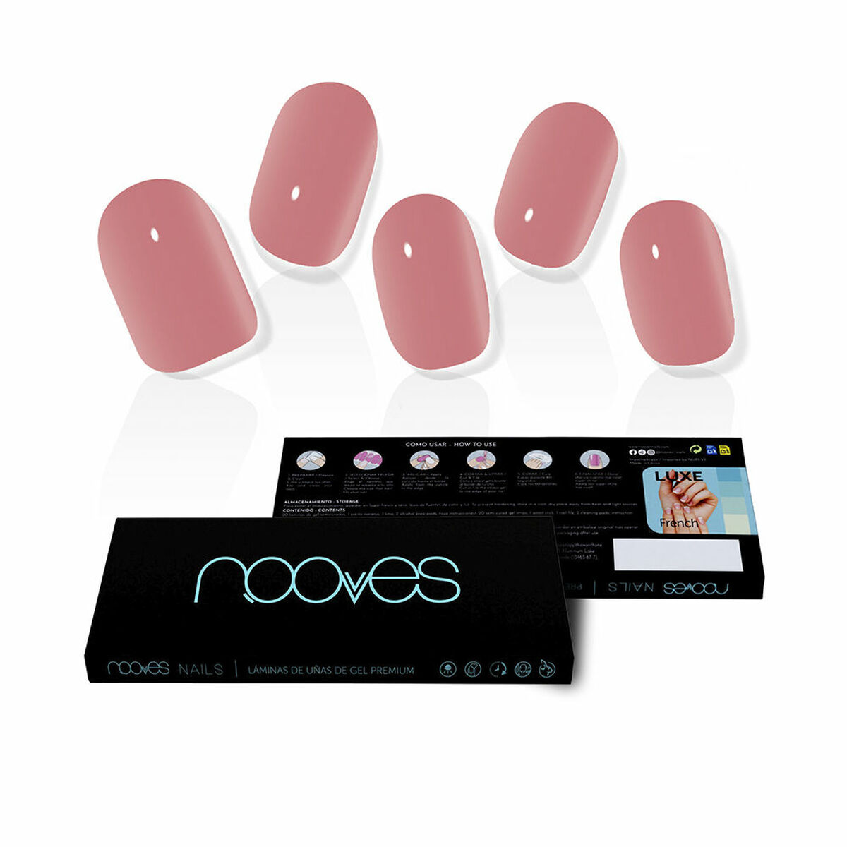 NOOVES GEL NAILS dusty rose premium glam #cat eye 20 u