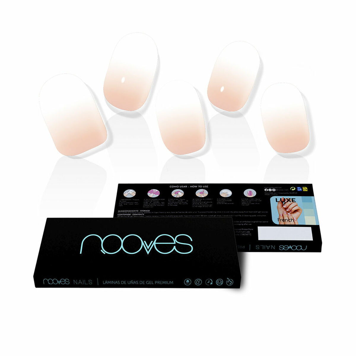 NOOVES GEL NAIL FILM nude baby boomer premium luxe #gradient 20 u