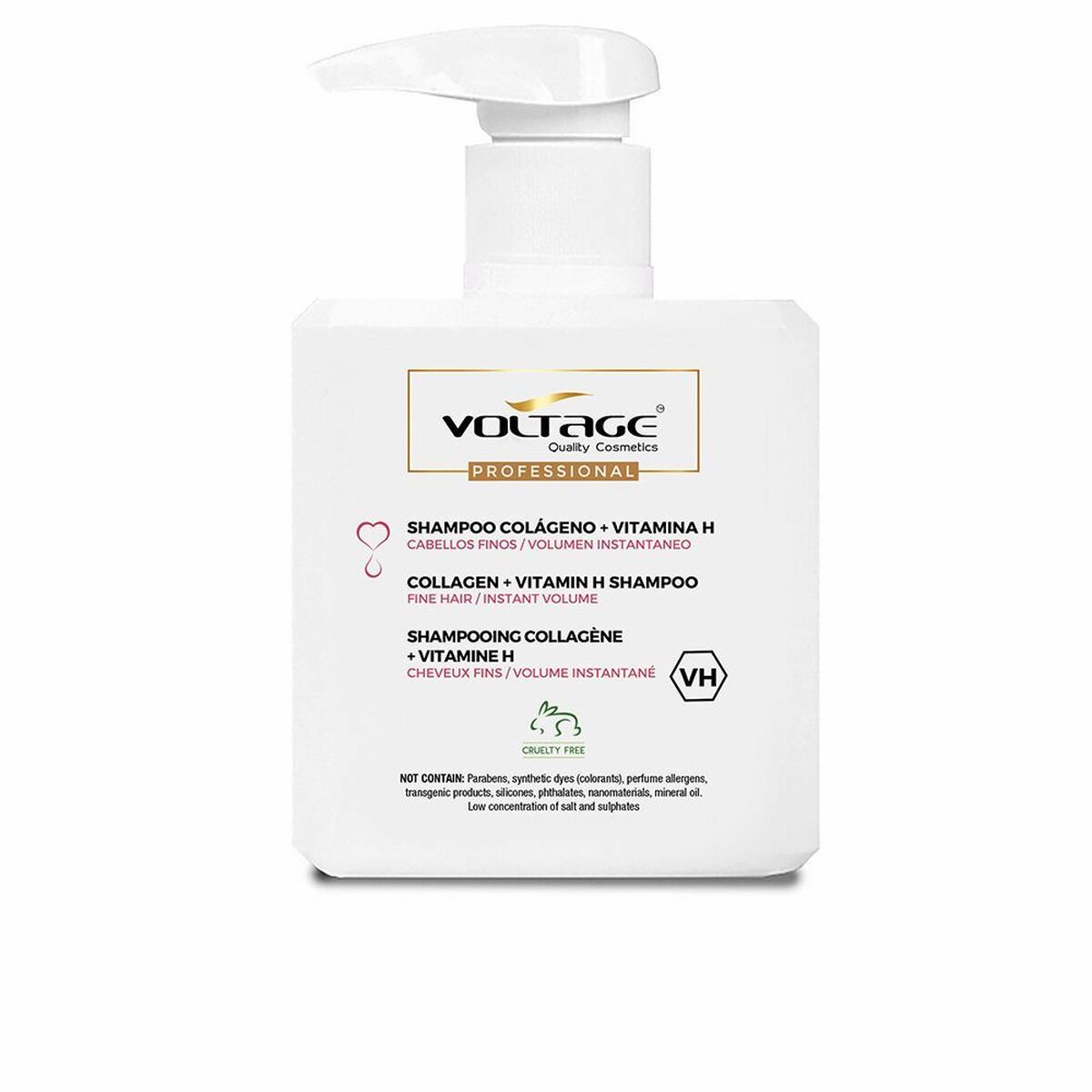 VOLTAGE COSMETICS COLÁGENO + VITAMINA H champú 500 ml